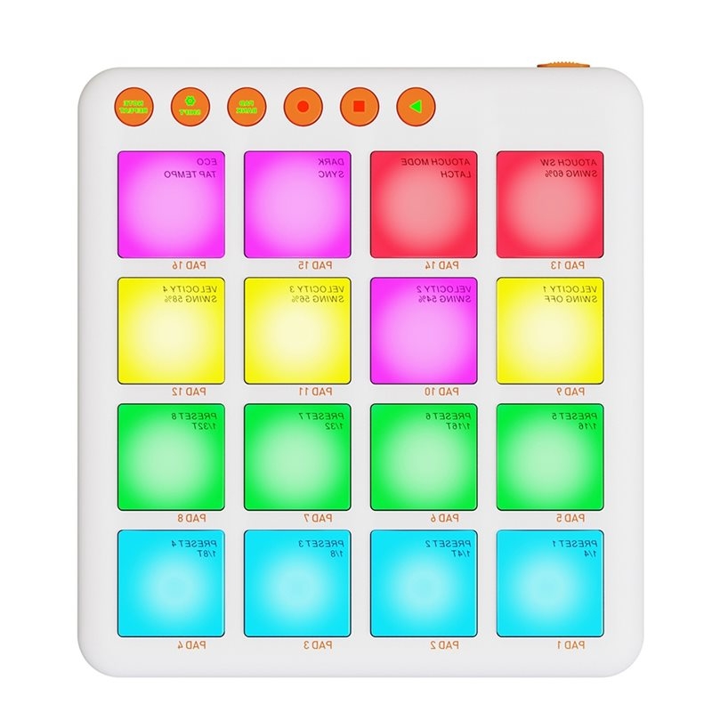 Midi Controller Pad - NEWABKG, Pengontrol MIDI Portabel dengan Baterai,