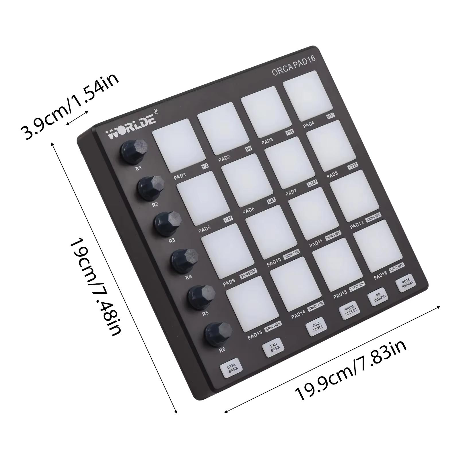WORLDE ORCA PAD16, Kontroler M - Midi Controller Pad ulasan dan harga