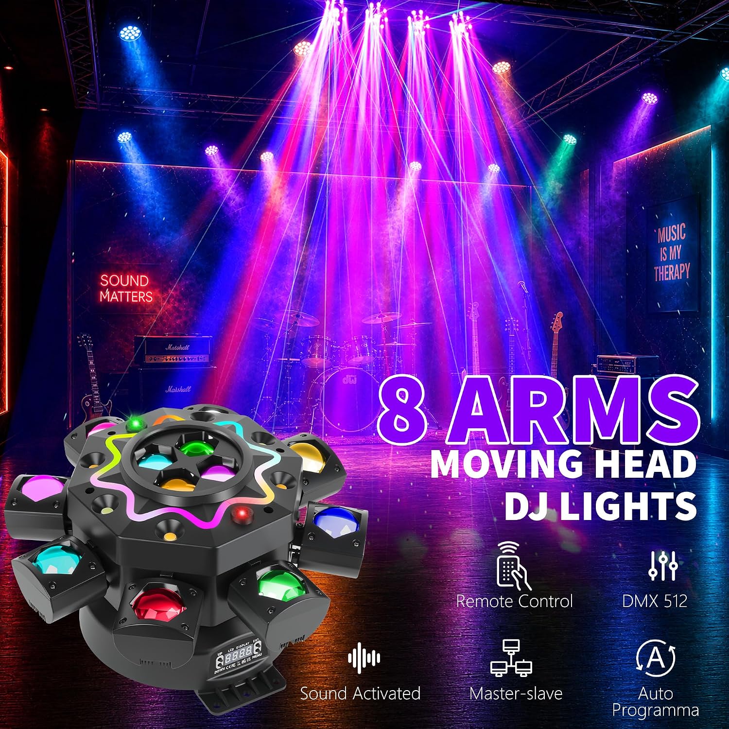 Lampu Pesta Disko 200W 8 Lenga - Audio Music Dj ulasan dan harga